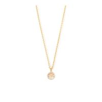 304 Stainless Steel Necklace with 8cm extender chain Tree gold color plated fashion jewelry & micro pave cubic zirconia & for woman Length 55 cm Sold By PC