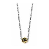 Stainless Steel Jewelry Necklace 304 Stainless Steel with 8cm extender chain Hexagram plated fashion jewelry & Unisex Length 55 cm Sold By PC