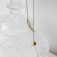 Stainless Steel Jewelry Necklace, 316L Stainless Steel, with 6.5cm extender chain, Round, gold color plated, Adjustable & fashion jewelry & for woman, golden, 6.80mm, Length:40 cm, Sold By PC