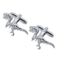 Cufflinks, Brass, Dinosaur, plated, fashion jewelry & Unisex, more colors for choice, nickel, lead & cadmium free, 25x18mm, 10Pairs/Lot, Sold By Lot
