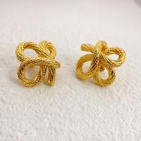 Brass Stud Earring, 18K gold plated, fashion jewelry & for woman, nickel, lead & cadmium free, 23mm, Sold By Pair