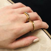 Brass δάχτυλο του δακτυλίου, Ορείχαλκος, επιχρυσωμένο, κοσμήματα μόδας & για τη γυναίκα, περισσότερα χρώματα για την επιλογή, νικέλιο, μόλυβδο και κάδμιο ελεύθεροι, Μέγεθος:7, Sold Με PC