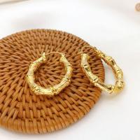 Latão Argola, cobre, 18K banhado a ouro, joias de moda & para mulher, níquel, chumbo e cádmio livre, 32x25mm, vendido por par