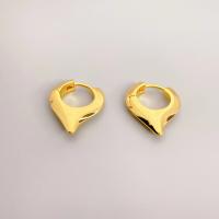 Messing Huggie Hoop Earring, plated, mode sieraden & voor vrouw, meer kleuren voor de keuze, nikkel, lood en cadmium vrij, 18.80x15.10mm, Verkocht door pair