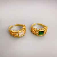 Brass δάχτυλο του δακτυλίου, Ορείχαλκος, 18K επιχρυσωμένο, κοσμήματα μόδας & για τη γυναίκα & με στρας, περισσότερα χρώματα για την επιλογή, νικέλιο, μόλυβδο και κάδμιο ελεύθεροι, 10mm, Sold Με PC