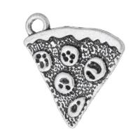 Tibetan Style Pendants, Pizza, antique silver color plated, Unisex, silver color, nickel, lead & cadmium free, 19x21x1mm, Hole:Approx 2mm, Sold By KG