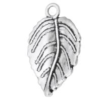 Tibetan Style Leaf Pendants, antique silver color plated, Unisex, silver color, nickel, lead & cadmium free, 20x29x2mm, Hole:Approx 3mm, Sold By KG