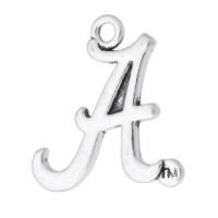 Zinc Alloy Pendants Letter A antique silver color plated Unisex silver color nickel lead & cadmium free Approx 2mm Sold By KG