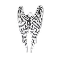 Wing Shaped Zinc Alloy Pendants antique silver color plated Unisex silver color nickel lead & cadmium free Approx 2mm Sold By KG