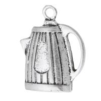 Zinc Alloy Pendants Teapot antique silver color plated Unisex silver color nickel lead & cadmium free Approx 2mm Sold By KG