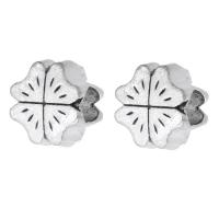 Tibetan Style Large Hole Bead, Four Leaf Clover, antique silver color plated, DIY, silver color, nickel, lead & cadmium free, 10x10.50x6mm, Hole:Approx 4mm, Sold By KG