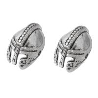 Tibetan Style Jewelry Beads, Helmet, antique silver color plated, DIY, silver color, nickel, lead & cadmium free, 11x14x13mm, Hole:Approx 1mm, Sold By KG