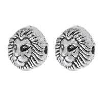 Zinc Alloy Animal Beads Lion antique silver color plated DIY silver color nickel lead & cadmium free Approx 2mm Sold By KG
