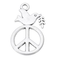 Tibetan Style Pendants, antique silver color plated, Unisex, silver color, nickel, lead & cadmium free, 16x28x2mm, Hole:Approx 2mm, Sold By KG