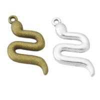 Tibetan Style Animal Pendants, Snake, plated, Unisex, more colors for choice, nickel, lead & cadmium free, 13x24x2mm, Hole:Approx 1mm, Approx 500PCs/Bag, Sold By Bag