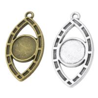 Tibetan Style Pendant Cabochon Setting, Eye, plated, DIY, more colors for choice, nickel, lead & cadmium free, 12x23x2.50mm, Hole:Approx 1mm, Approx 500PCs/Bag, Sold By Bag