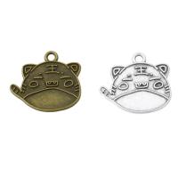 Tibetan Style Animal Pendants, Tiger, plated, Unisex, more colors for choice, nickel, lead & cadmium free, 21.50x20x1mm, Hole:Approx 2mm, Approx 400PCs/Bag, Sold By Bag
