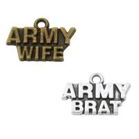 Zinc Alloy Message Pendants plated Unisex nickel lead & cadmium free Approx 2mm Sold By KG