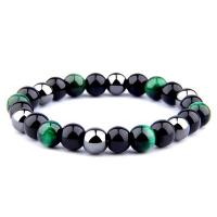 Gemstone Bracelet, Round, different materials for choice & Unisex & different styles for choice, 8mm, Length:6.6-8.2 Inch, Sold By PC