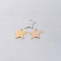 Stainless Steel Pendants 304 Stainless Steel Star Vacuum Ion Plating DIY Approx 1.4mm Sold By PC