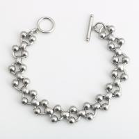 Titanium Čelik Narukvica, srebrne boje pozlaćen, modni nakit & razlièite duljine za izbor, srebro, 14mm, Prodano By PC