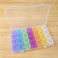 Jewelry Beads Container, Polypropylene(PP), Rectangle, 28 cells, more colors for choice, 173x107x26mm,22x25mm, Sold By PC