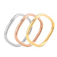 Cubic Zirconia nerezové prst prsten, 304 Stainless Steel, s Cubic Zirconia, Náměstí, á, módní šperky & různé velikosti pro výběr, více barev na výběr, Prodáno By PC