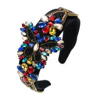 Hair Bands Cloth with butterfly pattern & micro pave cubic zirconia & for woman 40mm Sold By PC