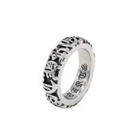 Палец кольцо из нержавеющей стали, Нержавеющая сталь 304, разный размер для выбора & Мужский & чернеют, оригинальный цвет, 6mm, размер:7-12, продается PC