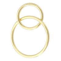 Gold-filled anello di congiunzione, 14K pieno d'oro, 21mm,9*9*1mm,14*14*1mm, Venduto da PC
