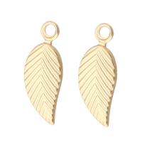 Gold Filled Pendant, Leaf, 14K gold-filled, 5x12x0.50mm, Hole:Approx 1mm, Sold By PC