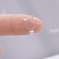 Resin Earring Clip Component DIY clear 2mm Sold By Pair