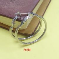 Stainless Steel Hoop Earring 304 Stainless Steel polished fashion jewelry & for woman original color Sold By Pair