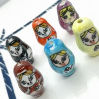 Porcelain Jewelry Beads, hand drawing, DIY, more colors for choice, 16x26mm, Approx 100PCs/Bag, Sold By Bag