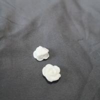 Glazed Porcelain Beads, Flower, DIY & different size for choice, white, Approx 100PCs/Bag, Sold By Bag
