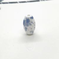 Perles en porcelaine émaillées, Seau, vernissé, DIY, blanc, 8x16mm, Environ 100PC/sac, Vendu par sac