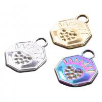 Stainless Steel Pendants 304 Stainless Steel Polygon Vacuum Ion Plating vintage & Unisex Sold By PC