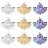 Stainless Steel Pendants, 304 Stainless Steel, Fan, Vacuum Ion Plating, vintage & Unisex, more colors for choice, 22x19mm, Sold By PC