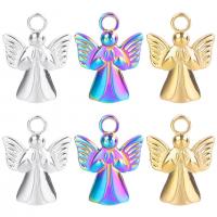 Stainless Steel Pendants, 304 Stainless Steel, Angel, Vacuum Ion Plating, vintage & Unisex, more colors for choice, 14x20mm, Sold By PC