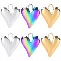 Stainless Steel Heart Pendants, 304 Stainless Steel, Vacuum Ion Plating, vintage & Unisex, more colors for choice, 25x33mm, Sold By PC