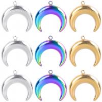 Stainless Steel Pendants 304 Stainless Steel Moon Vacuum Ion Plating vintage & Unisex Sold By PC