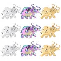 Stainless Steel Animal Pendants, 304 Stainless Steel, Elephant, Vacuum Ion Plating, vintage & Unisex, more colors for choice, 16x12mm, Sold By PC
