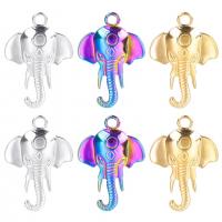 Stainless Steel Animal Pendants 304 Stainless Steel Elephant Vacuum Ion Plating vintage & Unisex Sold By PC
