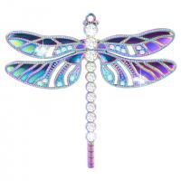 Tibetan Style Rhinestone Pendants, Dragonfly, colorful plated, Unisex & different styles for choice & with rhinestone, more colors for choice, nickel, lead & cadmium free, 70x65mm, Length:Approx 50 cm, Sold By PC