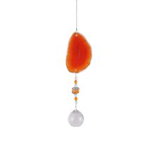 Hanging Ornaments Agate with Crystal polished faceted 390mm Sold By PC