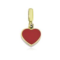 Titanium Steel Pendant gold color plated DIY & enamel 12mm Sold By PC