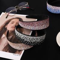Hair Bands, Resin, for woman & with rhinestone, more colors for choice, 380x40mm, Sold By PC