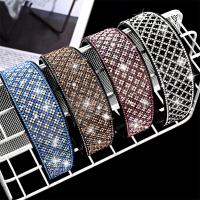 Hair Bands, PC Plastic, for woman & with rhinestone, more colors for choice, 115x38mm, Sold By PC