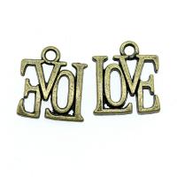 Zinc Alloy Message Pendants Alphabet Letter plated DIY nickel lead & cadmium free Sold By PC
