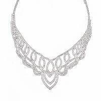 Strass Jewelry Sets, silver pläterad, olika stilar för val & för kvinna, Säljs av Ställ